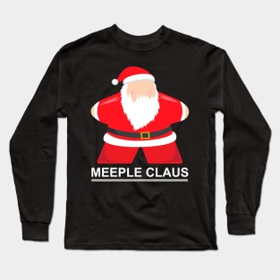 Christmas Board Game Meeple Claus (Red) - Board Games Design - Gaming Art Long Sleeve T-Shirt